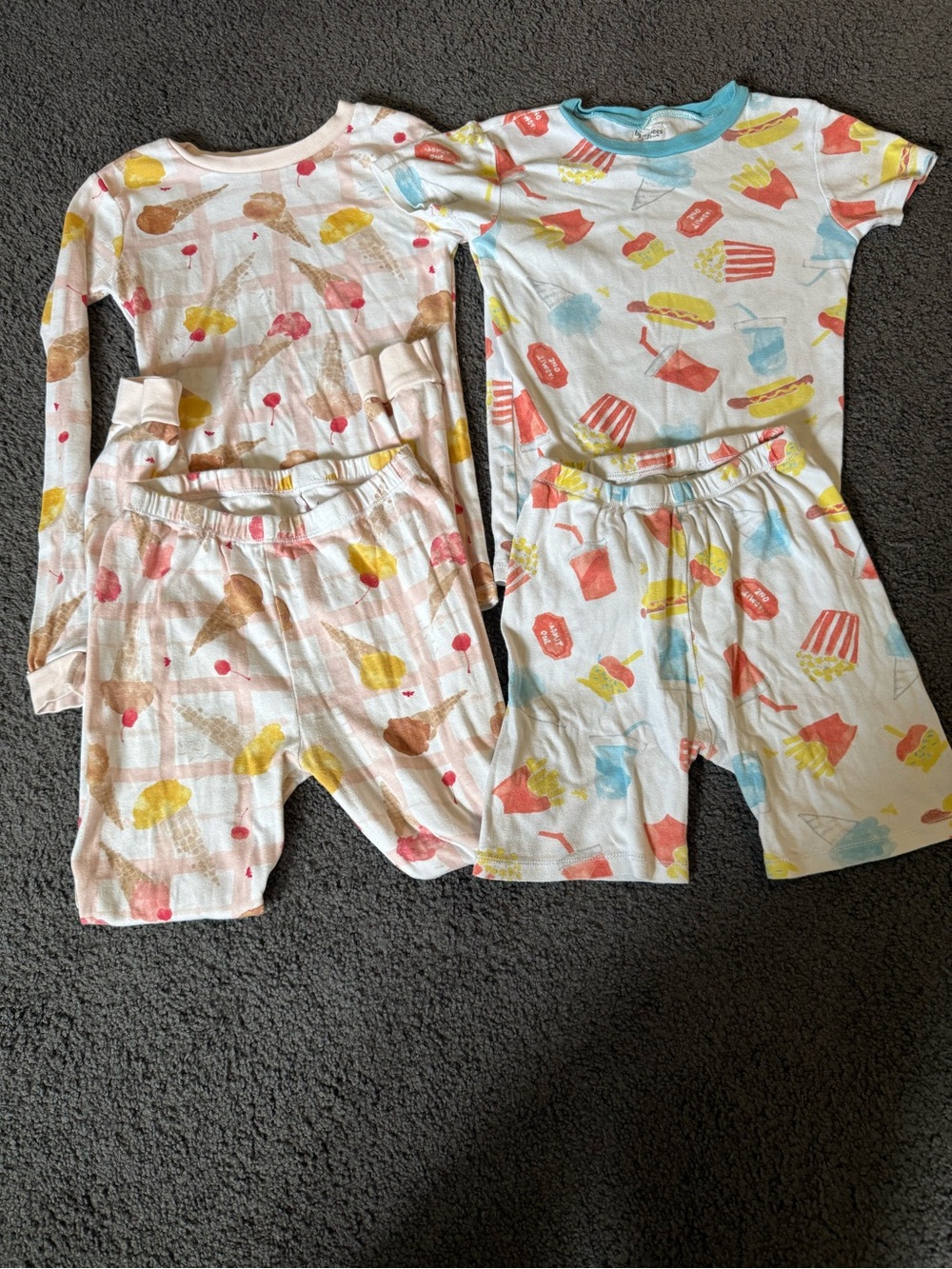 Set of 2 Burts Bees organic pajamas size 8